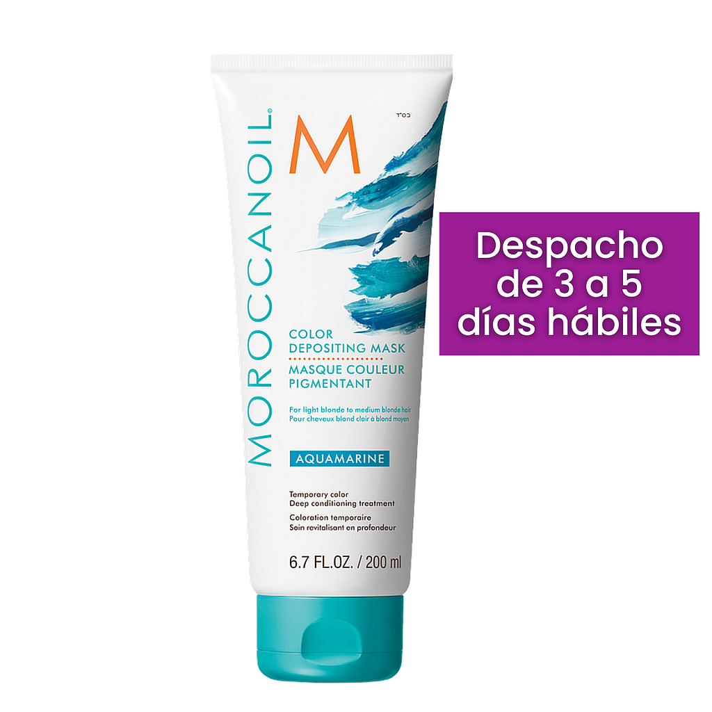 Máscara Color Aquamarine Semipermanente 200ml Moroccanoil