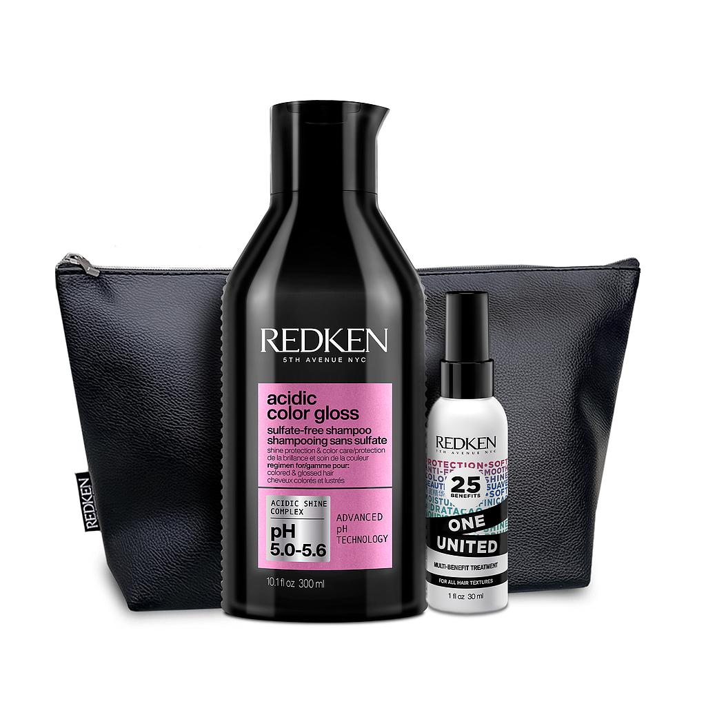 Pack Redken Shampoo 300 ML + One United 30 ML + Cosmetiquero